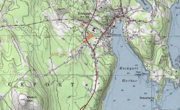 Included in the plans submitted to the Rockport Planning Board is a general site location of the proposed housing and daycare development. map