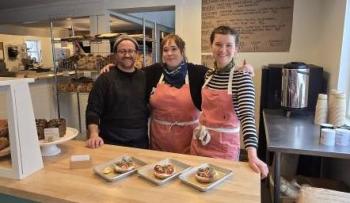 Spark staff members Shawn Williams, Kiwi Barros and Fiona Harbert. (Photo courtesy Spark Bagel) Spark staff (L to R) Shawn Williams , Kiwi Barros, Fiona Harbert. Photo courtesy Spark Bagel
