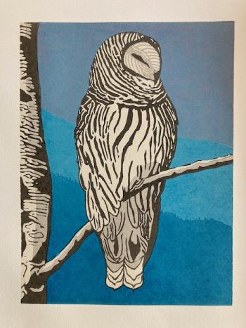 Winter Twilight, 12 x 9”, by Sumner Roberts. (Photo courtesy Local Color Gallery)
