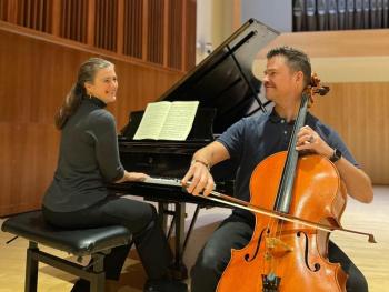 Zachary Sweet and Kerry Mizrahi. (Photo courtesy Bay Chamber) 