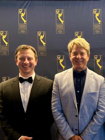 Tristan Noyes and Rory Strunk at the New England Emmy's. Photo courtesy StreamState Tristan Noyes and Rory Strunk at the New England Emmy's. Photo courtesy StreamState
