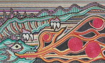 Rope art by Eric Darling. (Photo courtesy Rockland Public Library) 
