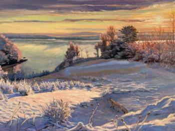 “Early Morning’s Light, Wylie’s Cove” oil on canvas by Karin Strong. (Photo courtesy Craignair Gallery)