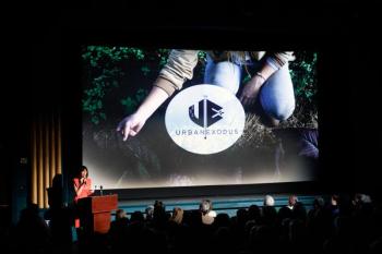 Alissa Hessler presents at a past Pecha Kucha Night. (Photo by Michael O’Neil)