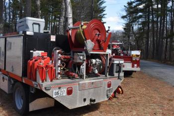 A Forest Service fire truck looks quite similar to Augusta FD's forestry truck. (Photo by Sarah Thompson)