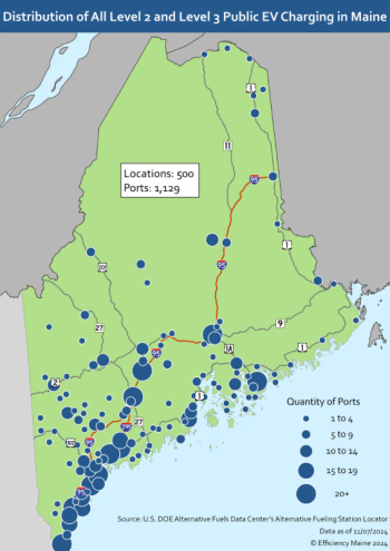 map of charging ports