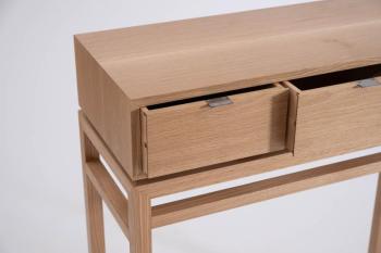 Tristan Zak, 3-Drawer Cabinet on a Stand, 36”x36”x12". (Photo by Lin Elkins)