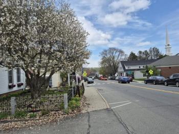 Downtown Camden, Maine in May. Photo by Kay Stephens