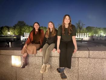 Sabrinnah from Lincoln County, Kaylee from Penobscot County, and Kai from Washington County visited the World War II monument while in Washington D.C. for the National 4-H Conference. (Photos courtesy University of Maine Cooperative Extension / Jessy Brainerd) Sabrinnah from Lincoln County, Kaylee from Penobscot County, and Kai from Washington County visited the World War II monument while in Washington D.C. for the National 4-H Conference. (Photos courtesy University of Maine Cooperative Extension / Jessy Brainerd)