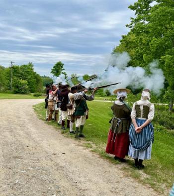Colonial Maine Living History Association reenactors honor veterans on Memorial Day at the Pownalborough Court House in Dresden. The event begins at 11 a.m. on Monday, May 26. (Photo courtesy Bob Bond)