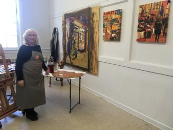 Laura Waller studio, at the Lincoln Center in Rockland. (Photo courtesy Lincoln Center)