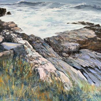 Lyn Asselta's "Edge of Creation" pastel. (Photo courtesy Salt Pond Studio)
