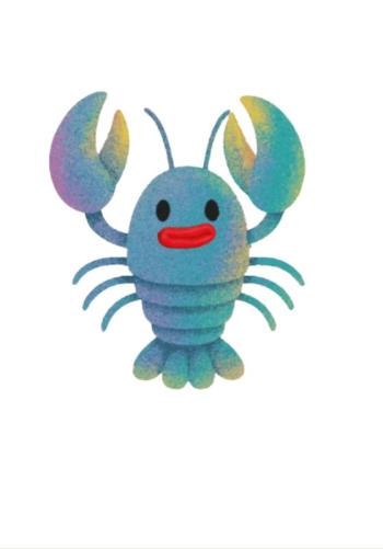Laurance the Lobster, the museum's virtual docent. Screenshot courtesy Sebastian Crissey
