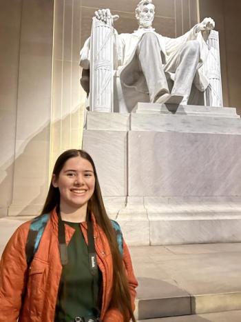 Sabrinnah from Lincoln County visited the Lincoln Memorial while in Washington D.C. for the National 4-H Conference. (Photos courtesy University of Maine Cooperative Extension / Jessy Brainerd) Sabrinnah from Lincoln County visited the Lincoln Memorial while in Washington D.C. for the National 4-H Conference. (Photos courtesy University of Maine Cooperative Extension / Jessy Brainerd)