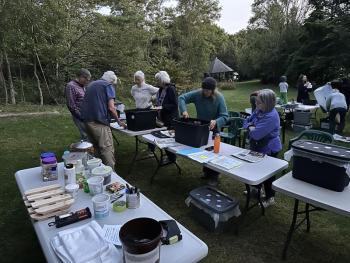 Worm bin harvest workshop at Merryspring Nature Center. (Photo courtesy Merryspring Nature Center)