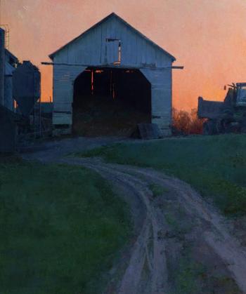 T. Allen Lawson, End of Day, oil on linen on cradled panel, 30x25" (Image courtesy Page Gallery)