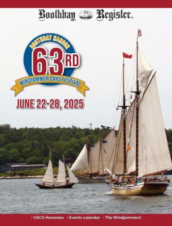 The 2025 Boothbay Register festival publication is available all over town, including the newspaper office on Townsend Avenue. File photo