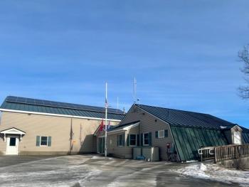 Alna Fire House solar arrays. (Photo courtesy Karen Rose)