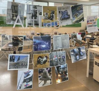 ArtLab’s OUT Maine Window Display June 2025. (Photo courtesy CMCA)