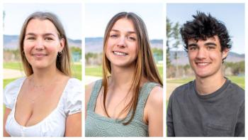 Pictured left to right: Ingrid Janicki, Meredith McMillan, Will Brown. (Photo courtesy Gould Academy)