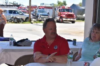 Clarence Keller attends another chief's retirement party in 2018. (Photo by Sarah Thompson)