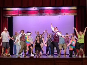 Drowsy Chaperone ensemble. (Photo courtesy Watts Hall Community Players)