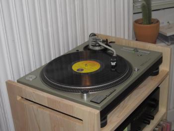 A turntable is constantly playing in the store. Photo by Kay Stephens