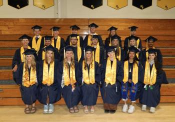 Cum Laude. Front row: Haley Blake, Aubri Adkins, Madison Wilshire, Arden Kondracki, Bee Quimby, Clara Frank, Anna Possee. Middle row: Austin Lash, Porter Gahagan, Tristan Juntura-Camber, Nathanael James Mayo, Sadie Knight, Madison Holmes, Vishal Mellor. Back row: Liam Belyea, Donald Havener, Avery Simmons, Gabriel Lash, Audrianna Jackson, Conner Leach. (Photo courtesy Lisa Genthner Gunn)