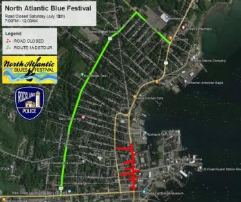Bypass route map courtesy Rockland Police Department.