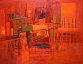 "Art in the Time of Corona" - 2020 - revisited 2025 is one of 20 works in David Estey's solo show at Studio 53 opening Aug. 1. Courtesy of the artist