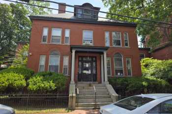 exterior of the catholic charities office.