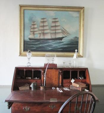 A painting of Josephus, built by Ebenezer Haggett of Newcastle in 1876. This painting is on display in the parlor of the Chapman-Hall House. (Photo courtesy Lincoln County Historical Association)