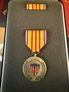 A medal that Danny received from his time in the Navy. (Photo courtesy Danny Swindler/Dawn Bailey)