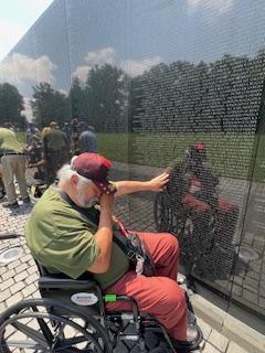 At the Vietnam Wall. (Photo courtesy Danny Swindler/Dawn Bailey)