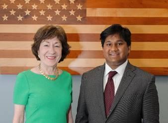 U.S. Senator Susan Collins and Charles Jagger. (Photo courtesy office of U.S. Senator Susan Collins)