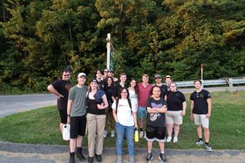 The cast and crew of 'Rivers Edge'. (Courtesy photo) A group of young people smile at the camera