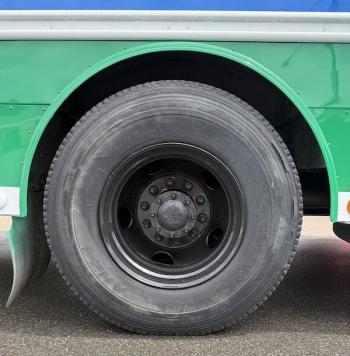 New bus wheel. (Photo courtesy Trekkers)