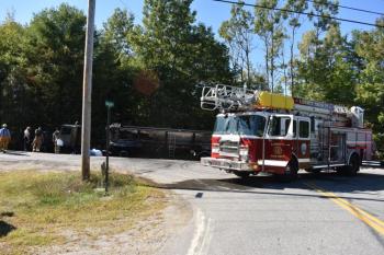 View of the scene from the Burkettville Road side of the intersection. (Photo by Sarah Thompson)