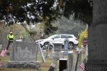 Lateral view of car from a distance