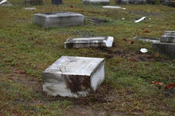 Closeup of headstone