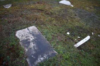 Closeup of headstone