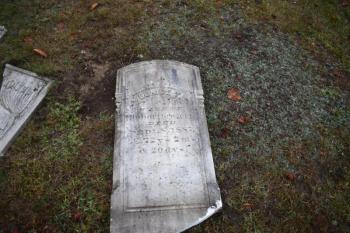Closeup of headstone
