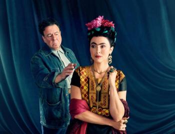 Carlos Álvarez as Diego Rivera and Isabel Leonard as Frida Kahlo in Gabriela Lena Frank's "El Último Sueño de Frida y Diego." (Photo by Zenith Richards / Met Opera)