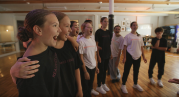 KEA Dance Center hip-hop dancers get news that the Boston crew is going to visit Camden (Photo courtesy KEA Dance Center)