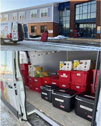 Weekend Meals being delivered to schools. (Photo courtesy AIO)