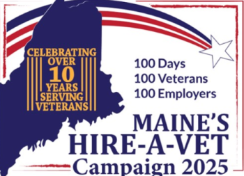 2025 Maine Hire-A-Vet Campaign logo