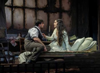 Freddie De Tommaso as Rodolfo and Juliana Grigoryan as Mimì in Puccini's "La Bohème." (Photo by Karen Almond / Met Opera) Freddie De Tommaso as Rodolfo and Juliana Grigoryan as Mimì in Puccini's "La Bohème." (Photo by Karen Almond / Met Opera)