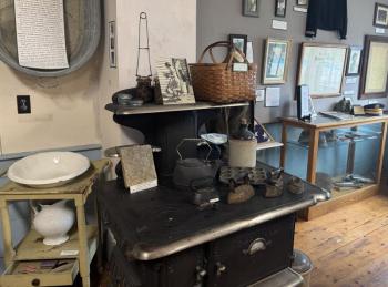 The Glenwood stove that Ma made my brother and I haul up to the second floor of the museum. (Photo by Ed O’Brien) LHS