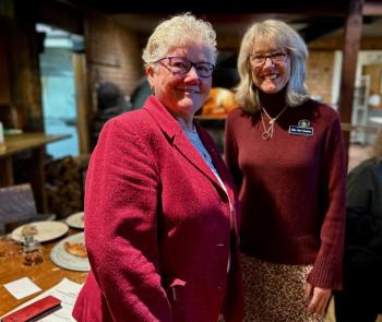 Maine Representatives Ann Matlack, D-St. George, and Vicki Doudera, D-Camden) (Photo by Lynda Clancy)