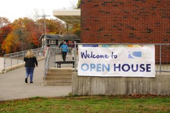 (Photo courtesy Southern Maine Community College) Exterior sign for Open House
